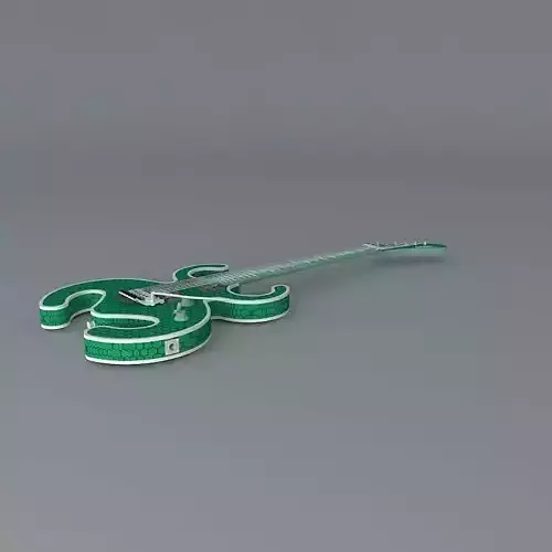 Lizard shaped guitar Free 3D model