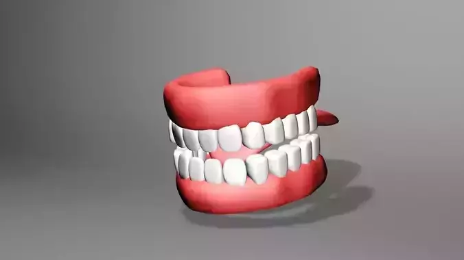 tooth with teeth missing Low-poly 3D model
