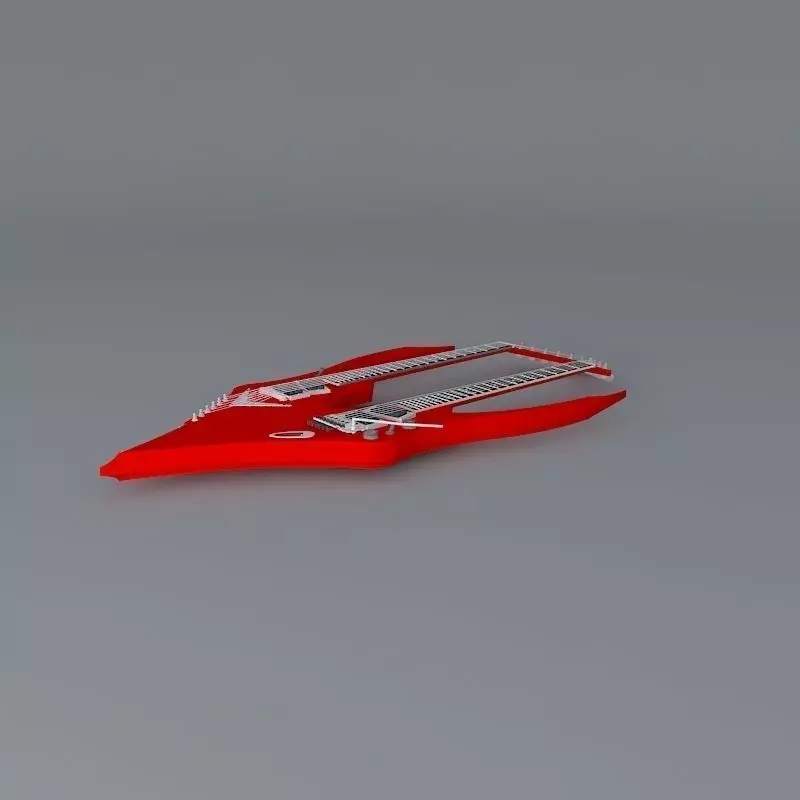 The Devils double neck guitar Free 3D model