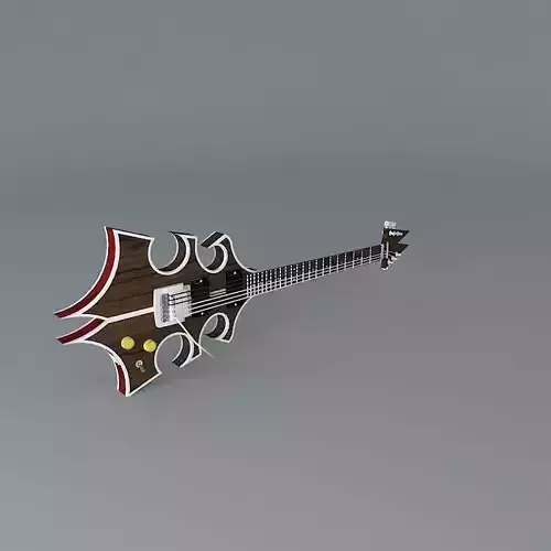 Evil Christmas tree guitar Free 3D model