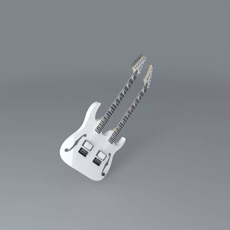 Paul Gilbert double neck guitar Free 3D model