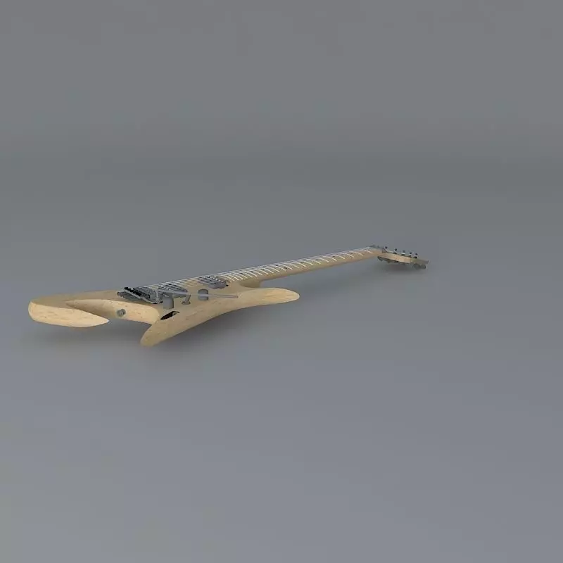 Strange body shape guitar Free 3D model