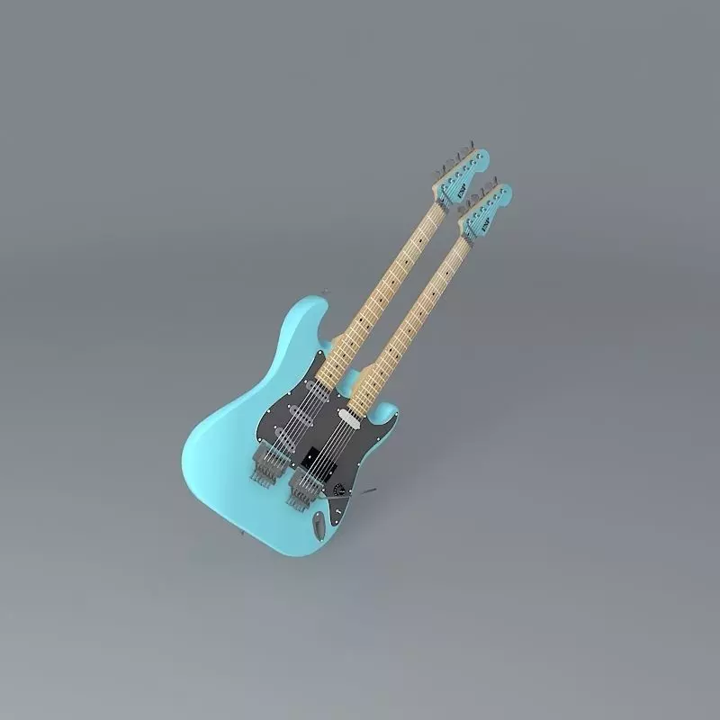 ESP Doubleneck strat guitar Free 3D model