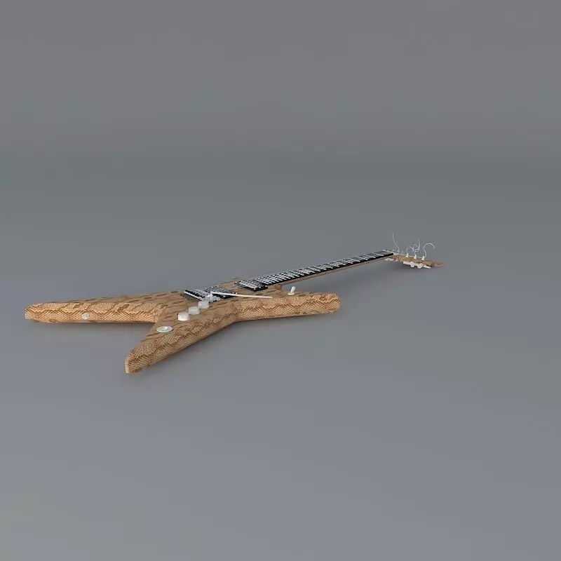 Dean Dimebag Stealth Snakeskin guitar Free 3D model