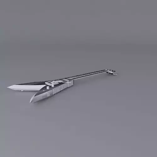 Double edged blade guitar