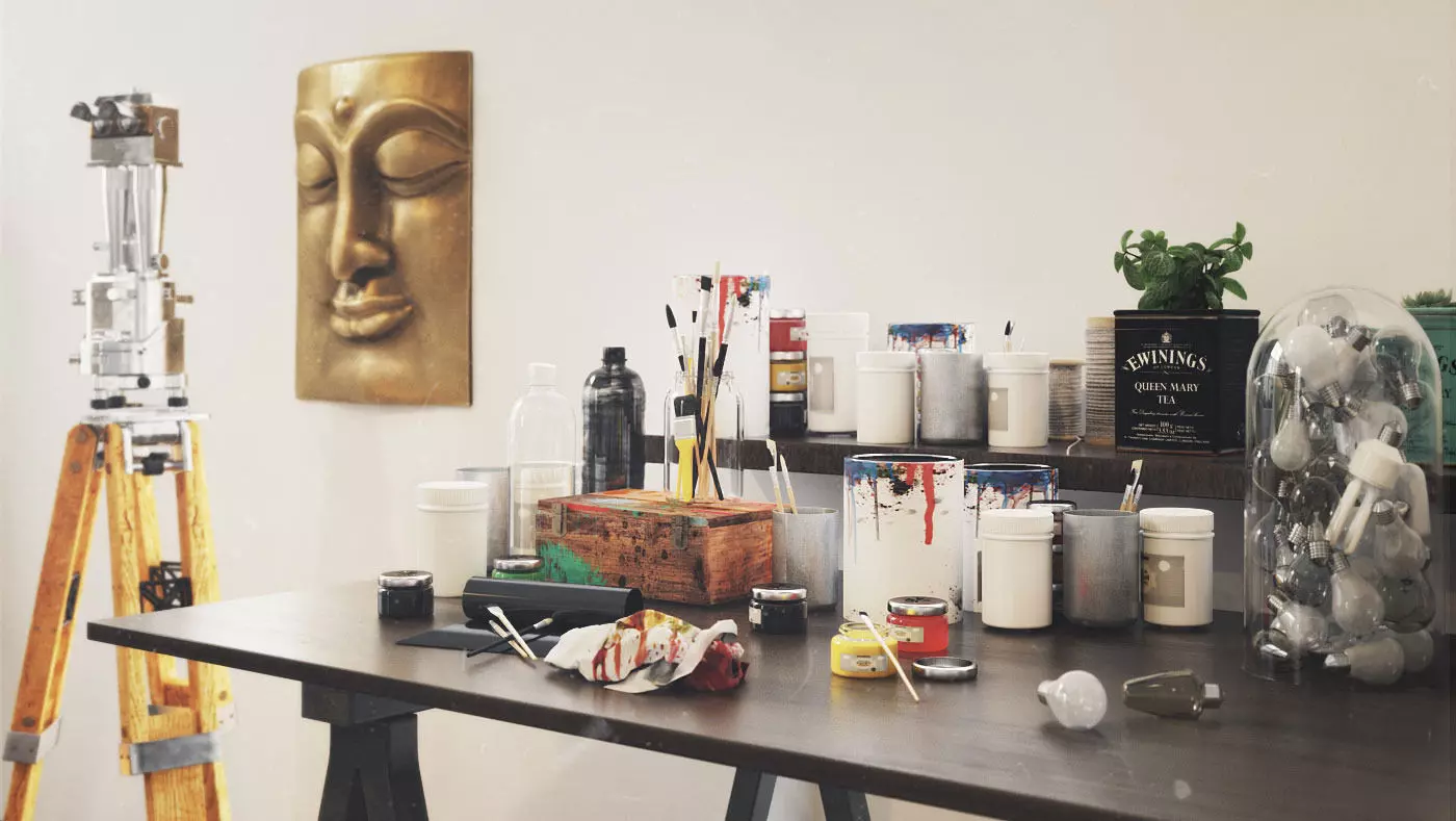 Archmodels vol 155 - high quality interior props 3D model_0