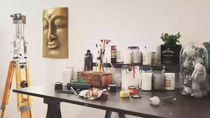 Archmodels vol 155 - high quality interior props 3D model