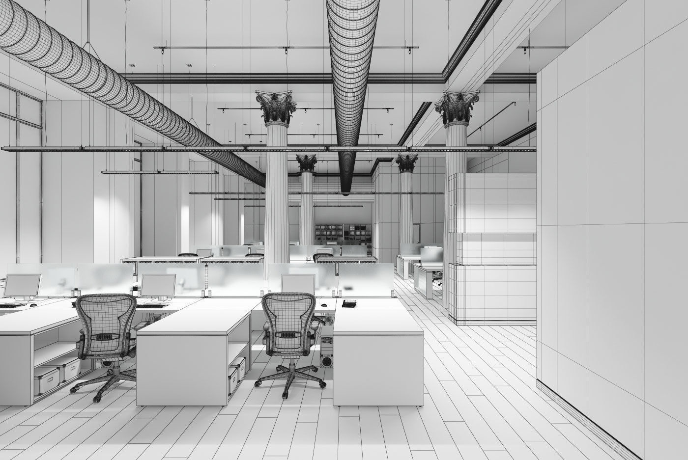 Archinteriors vol 40 - scenes of modern office spaces 3D model_11