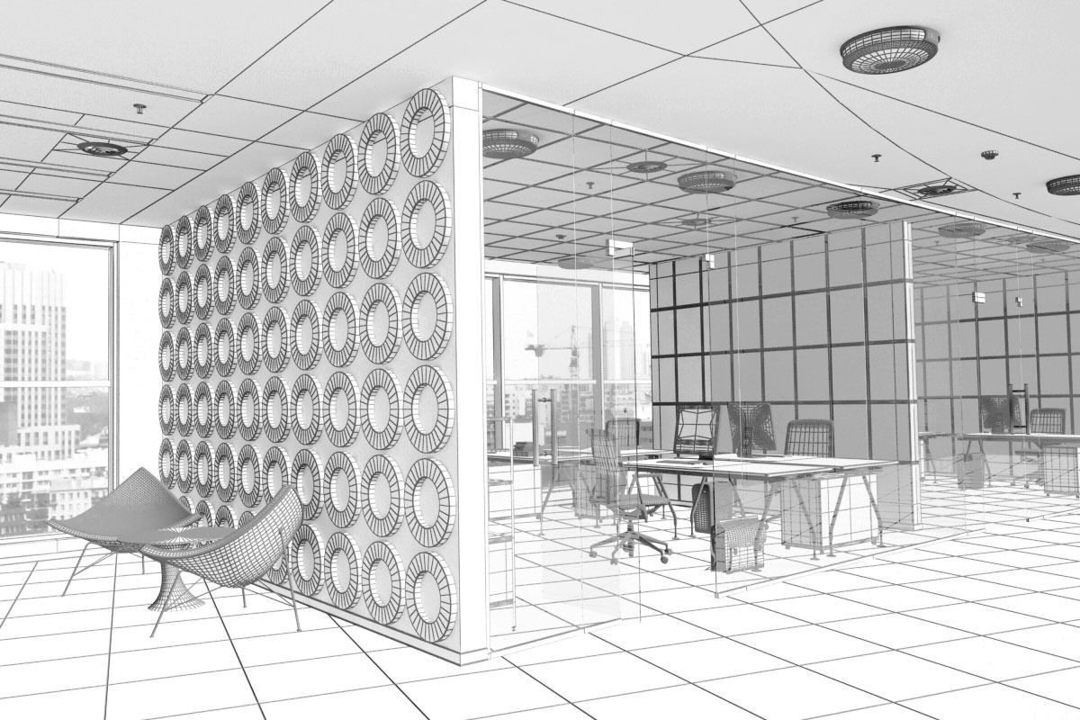 Archinteriors vol 40 - scenes of modern office spaces 3D model_1