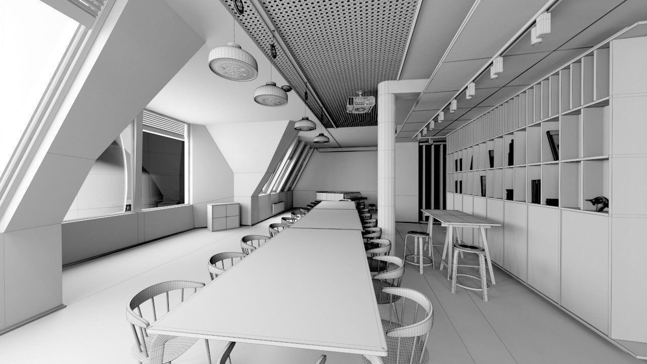 Archinteriors vol 40 - scenes of modern office spaces 3D model_9