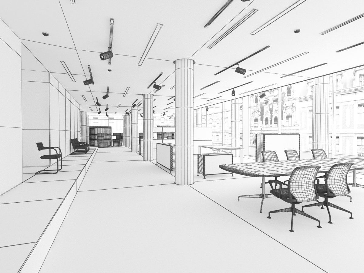 Archinteriors vol 40 - scenes of modern office spaces 3D model_15