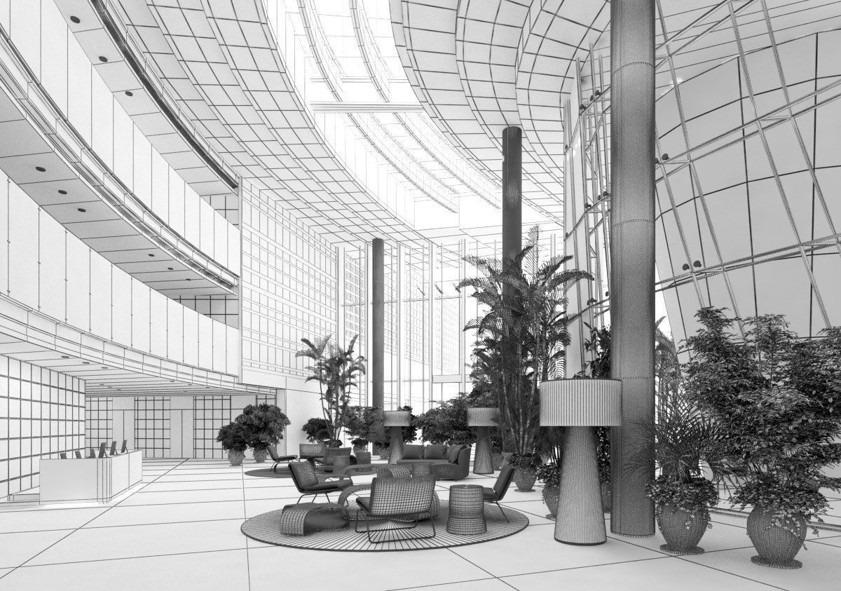 Archinteriors vol 38 - fully textured scenes of public interiors 3D model_17