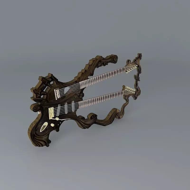 Yngwie Malmsteens stolen abstract guitar Free 3D model