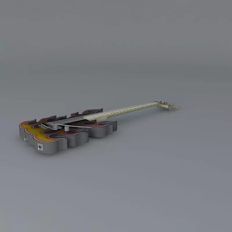 Schecter USA custom shop flame guitar Free 3D model