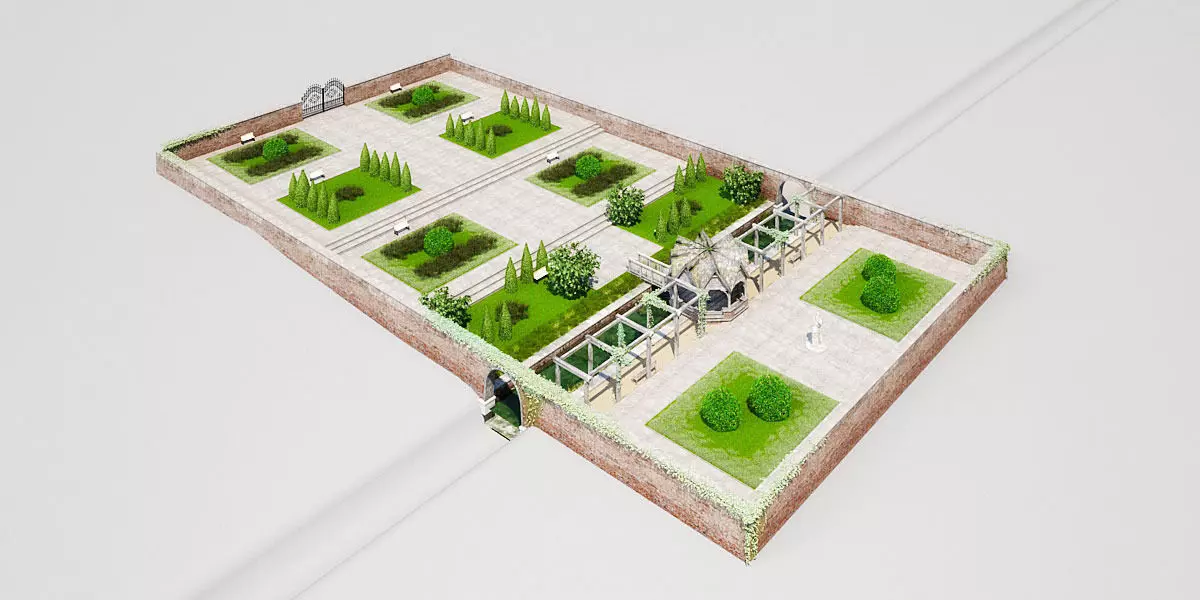 garden 03 AM148 3D model_0