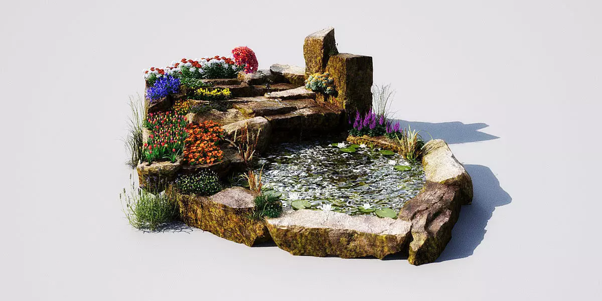 garden pond 11 AM148 3D model_0