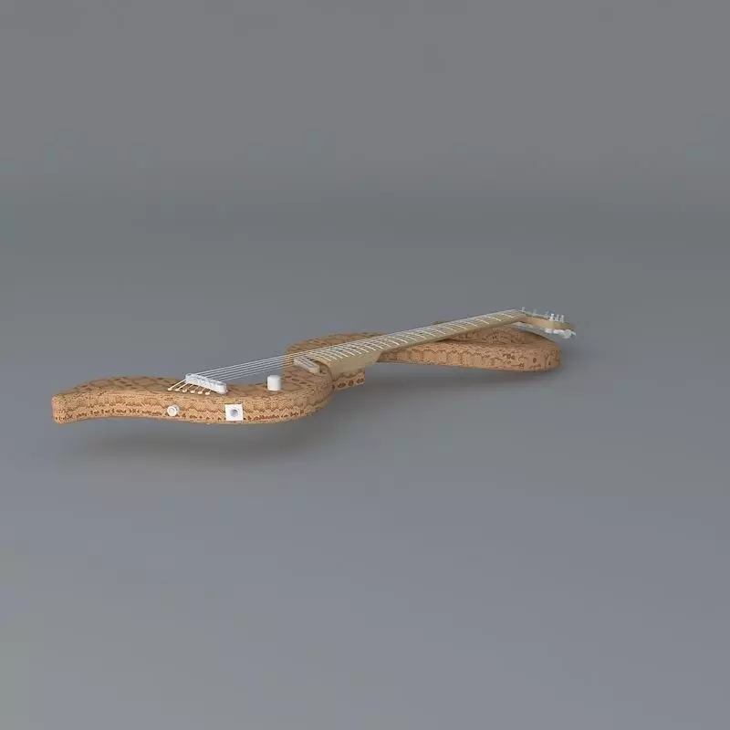 A snake shaped guitar Free 3D model