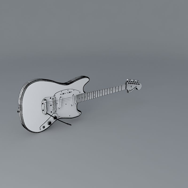 1964 Fender Mustang guitar Free 3D model_3