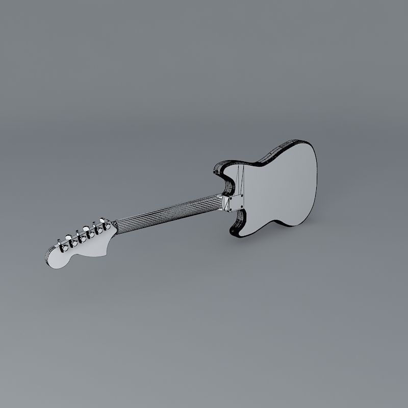 1964 Fender Mustang guitar Free 3D model_4