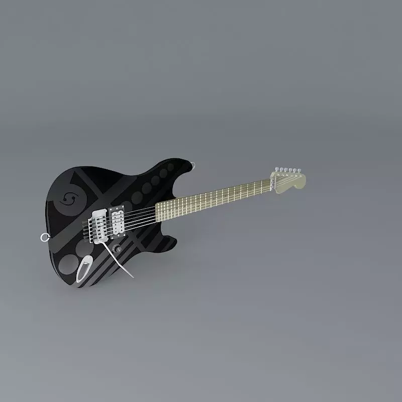 Eddie Van Halen unchained guitar Free 3D model