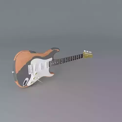Plain worn stratocasterguitar