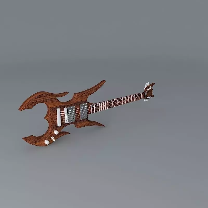 Wooden guitar Free 3D model