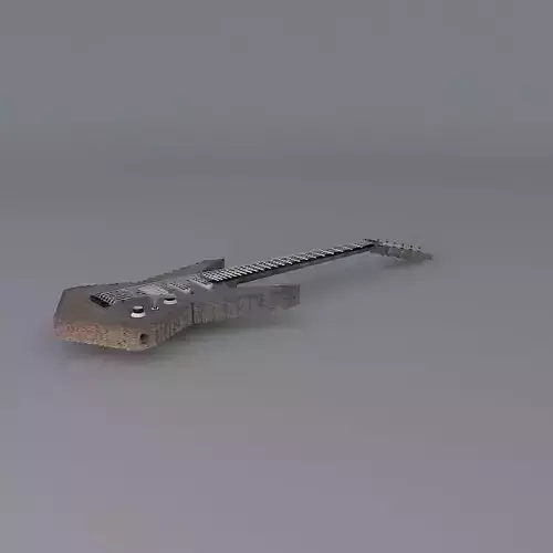 Rusty saw blade guitar