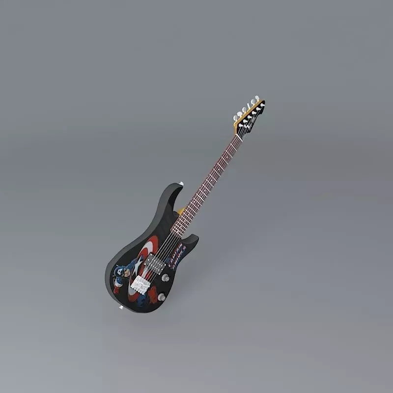 Peavey Captain America guitar Free 3D model