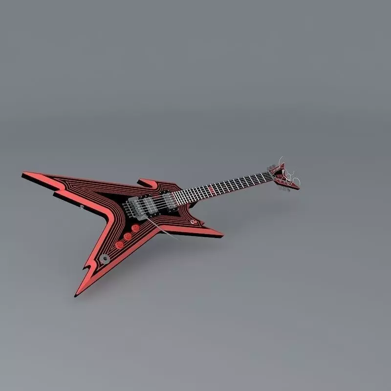 Dean Razorback guitar Free 3D model
