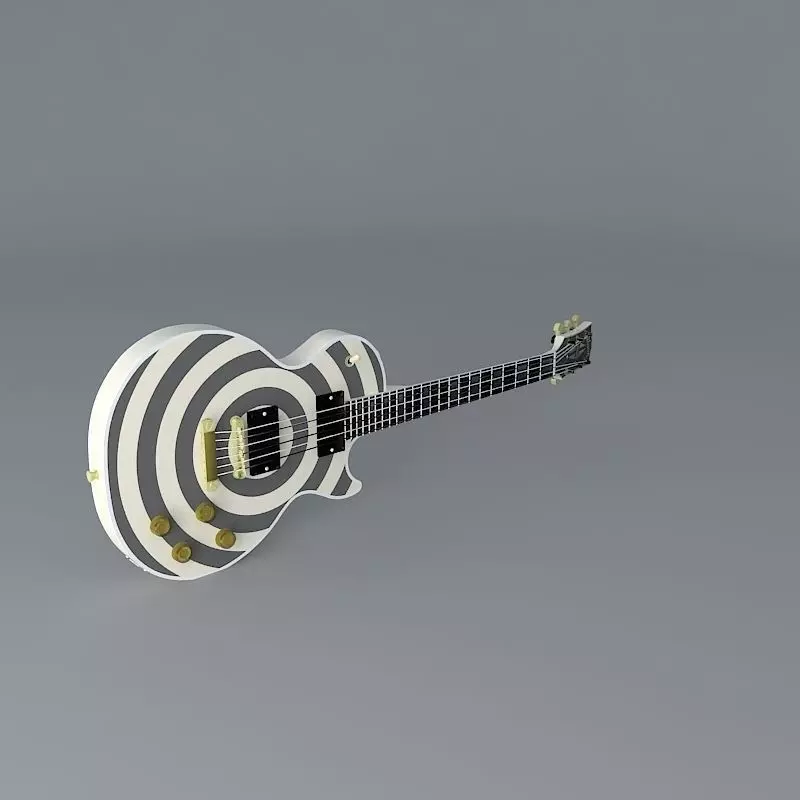 Gibson Zakk Wylde model guitar Free 3D model