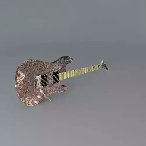 Jackson Soloist with rusty metal texture guitar