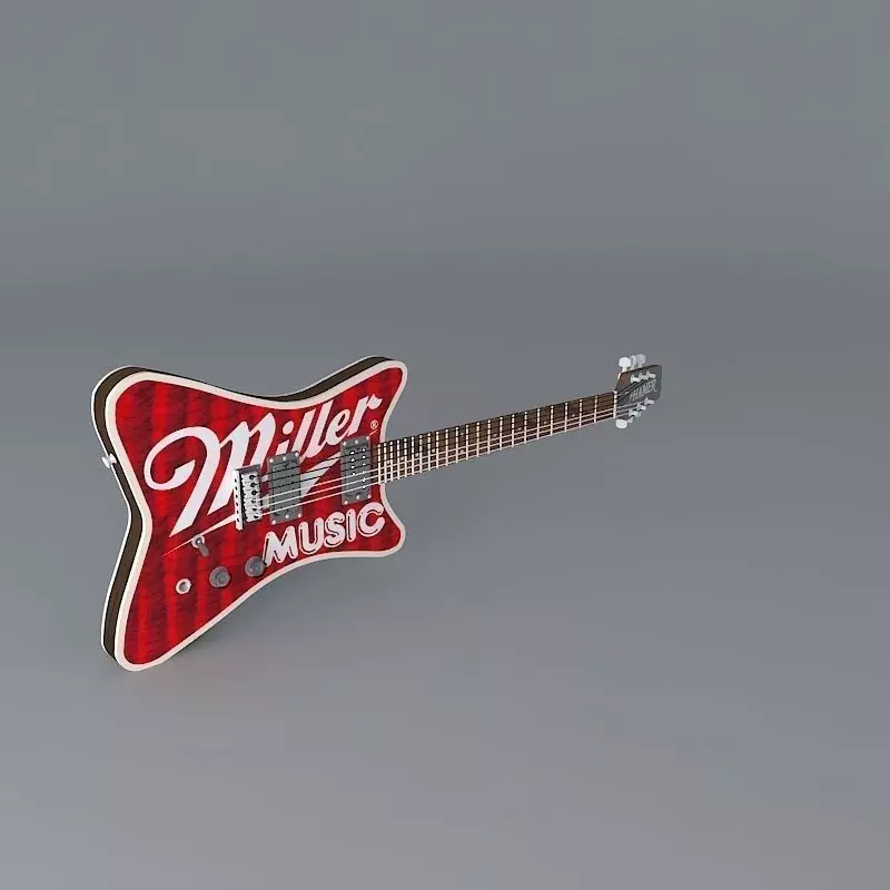 Hamer Miller Beer guitar Free 3D model