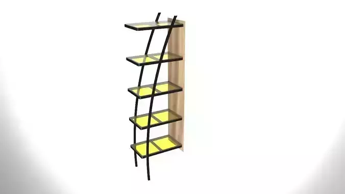 shelf ladder with shelves 3D model