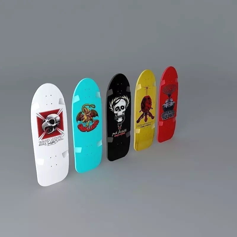 80s Powell Peralta skateboard deck Free 3D model