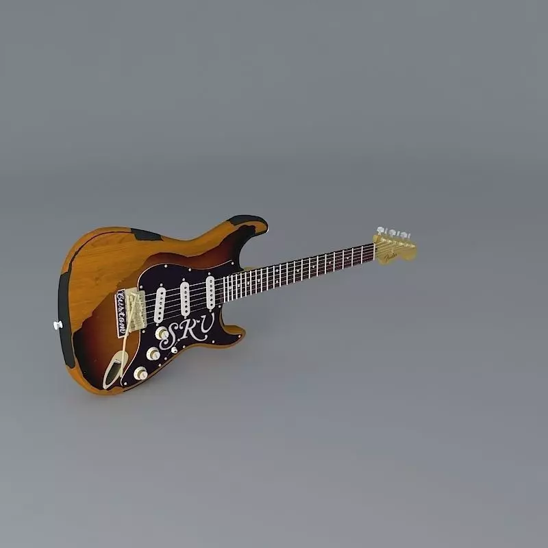 Stevie Ray Vaughan guitar Free 3D model