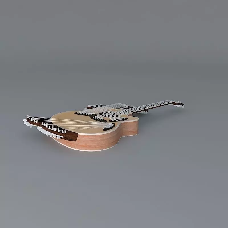 Harp drone string guitar Free 3D model