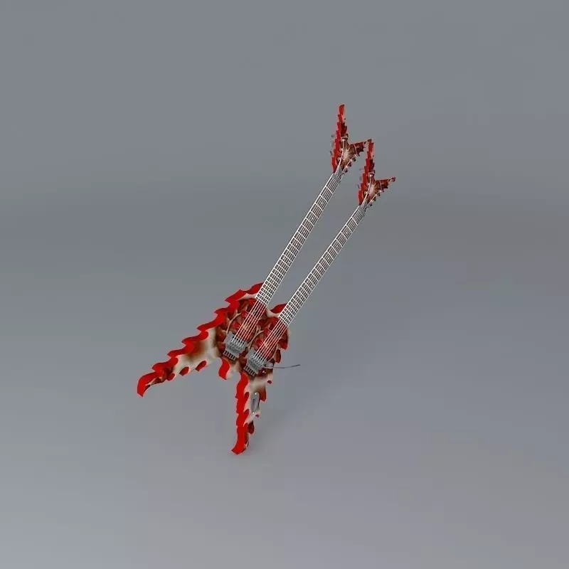 Sands Double V Flame guitar Free 3D model