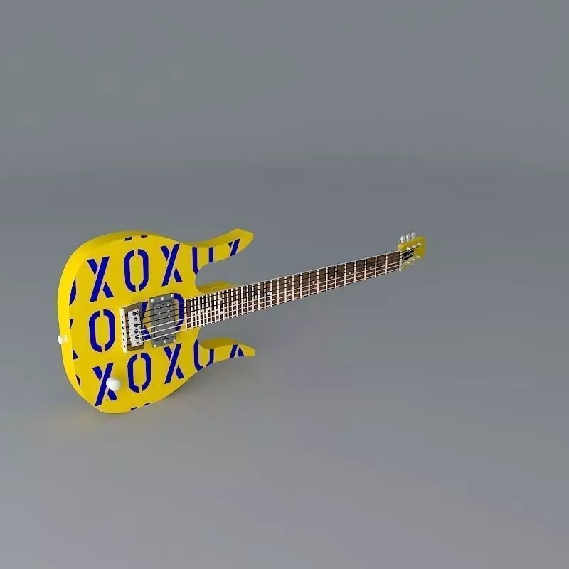Paul Gilberts custom built 31 fret Danelectro Longhorn guitar Free 3D model