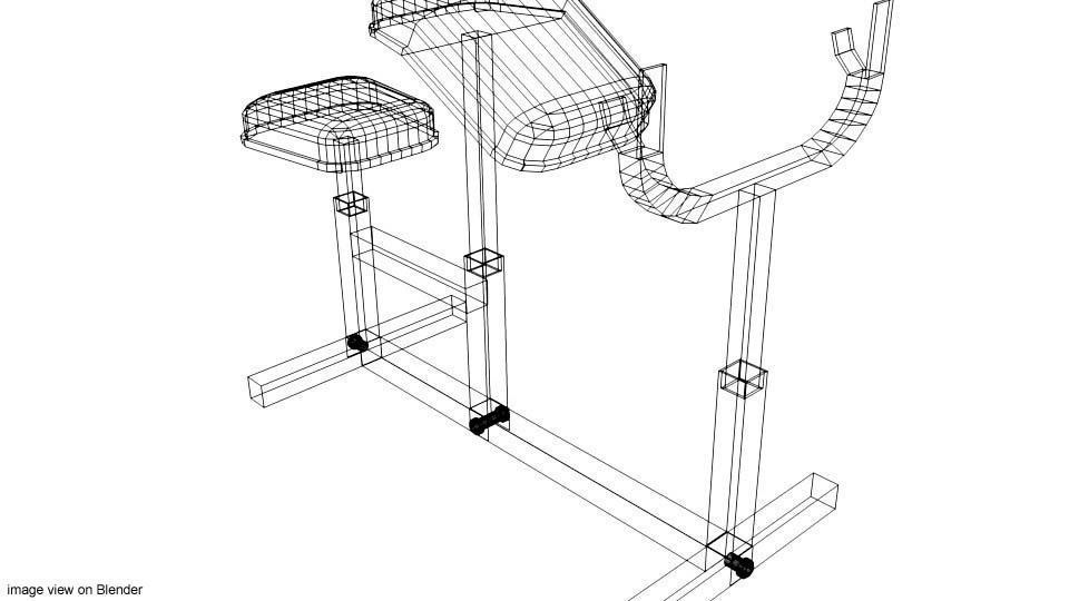 Exercise Machine Armcurl Bench 3D model_3