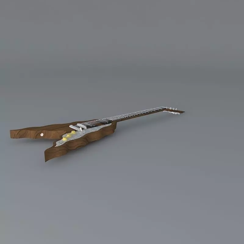 Wavy V guitar Free 3D model