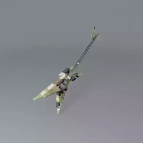 Dime Razorback camo guitar Free 3D model