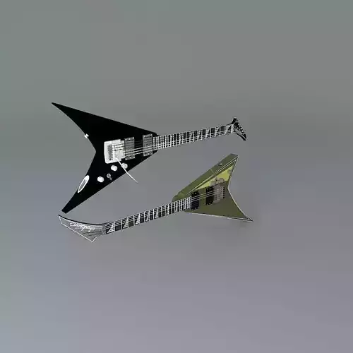 Two Jackson V guitars Free 3D model