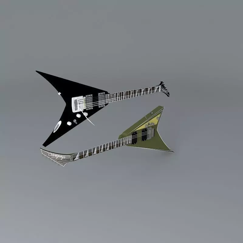Two Jackson V guitars Free 3D model