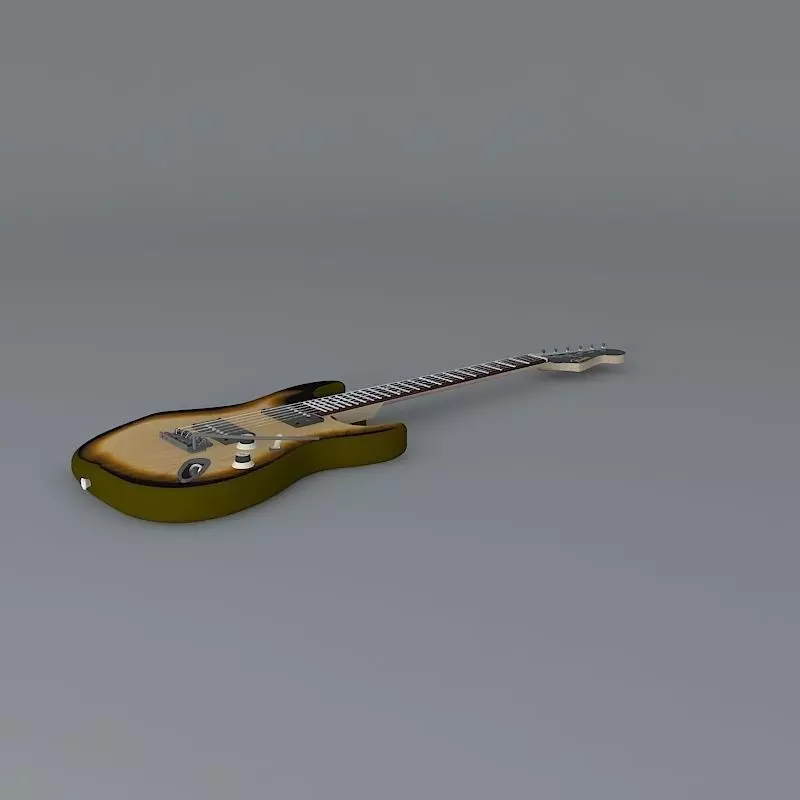 Fender custom shop double fat strat guitar Free 3D model
