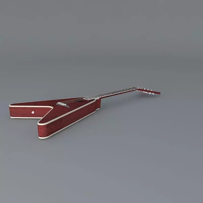 Dean V acoustic guitar Free 3D model