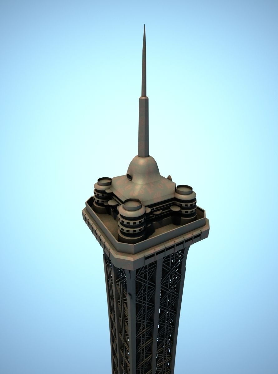 Eiffel Tower High Detailed 3D model_9