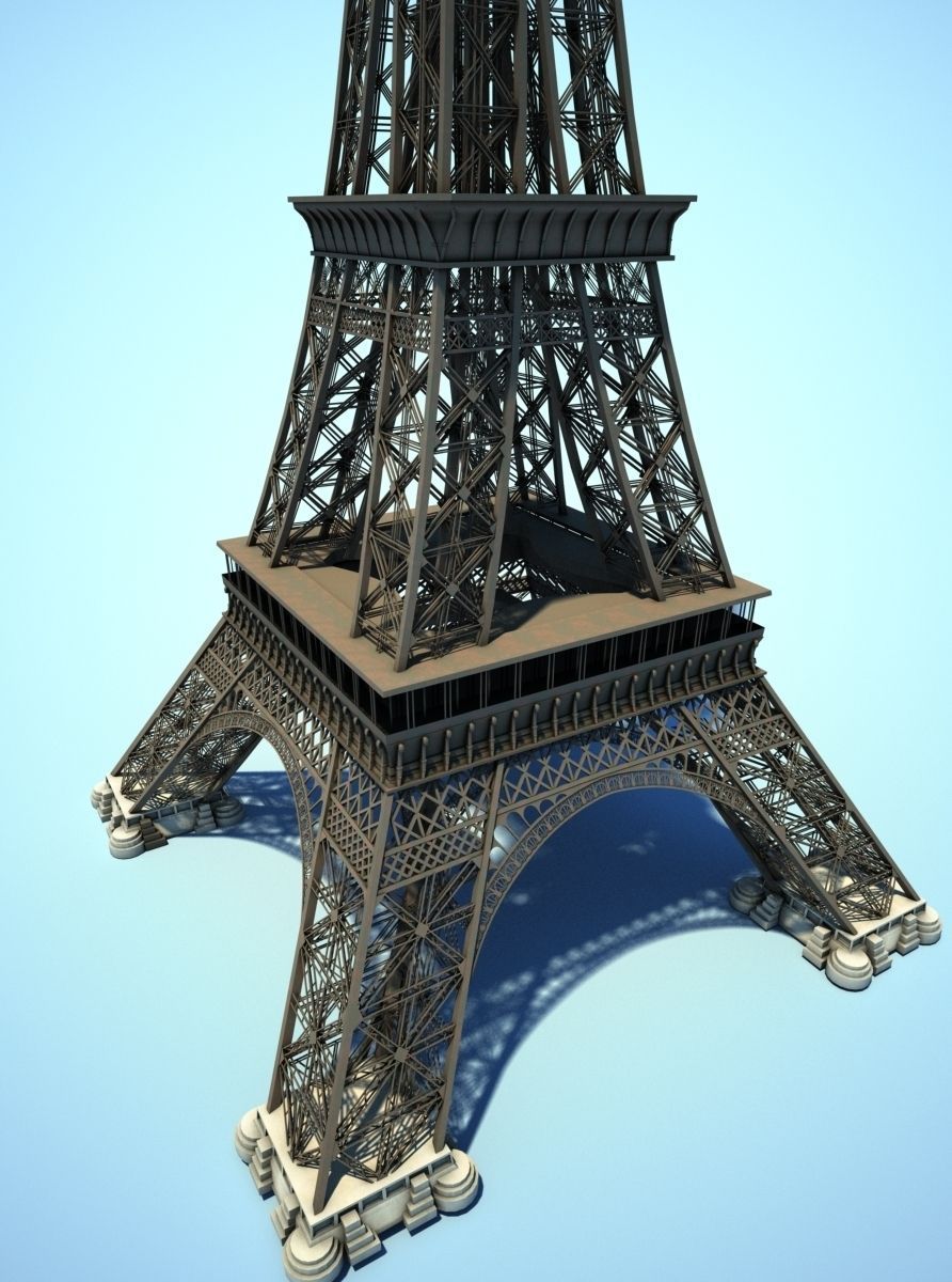 Eiffel Tower High Detailed 3D model_3