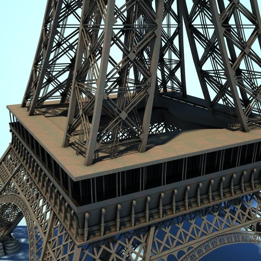 Eiffel Tower High Detailed 3D model_4