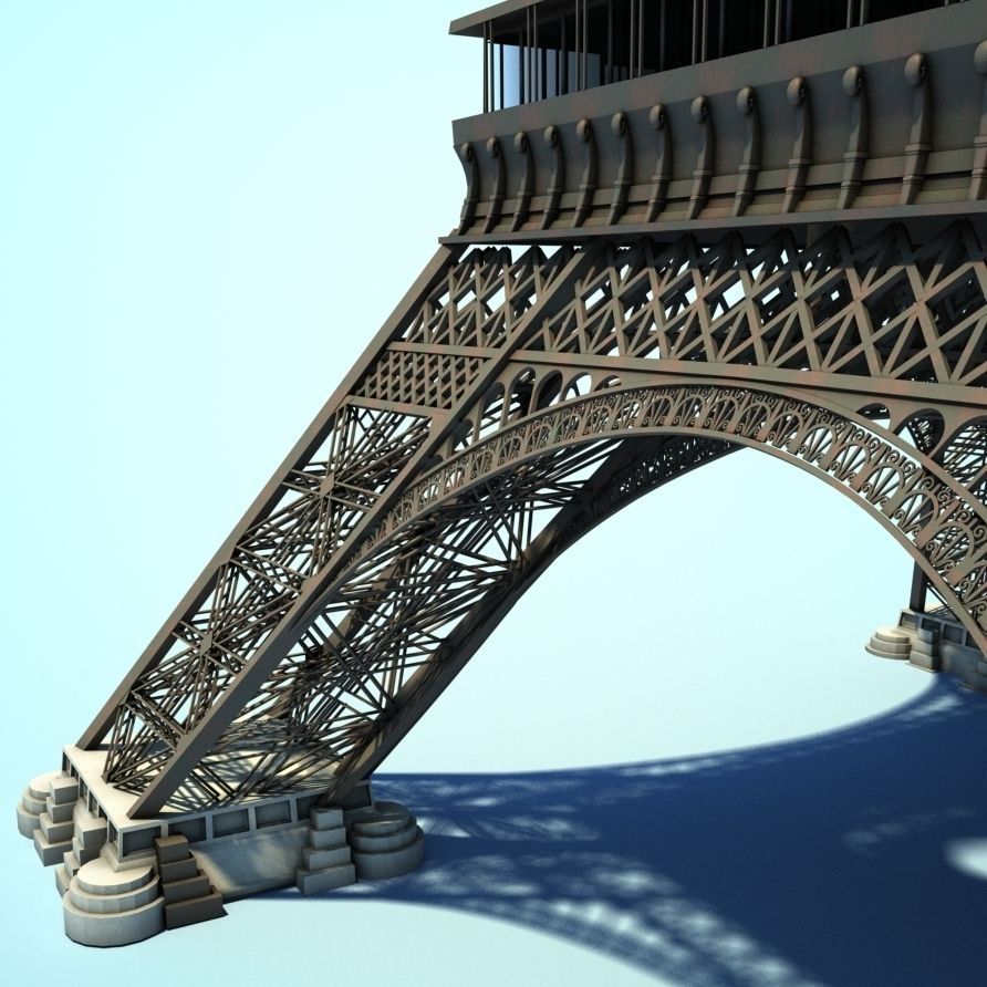 Eiffel Tower High Detailed 3D model_6