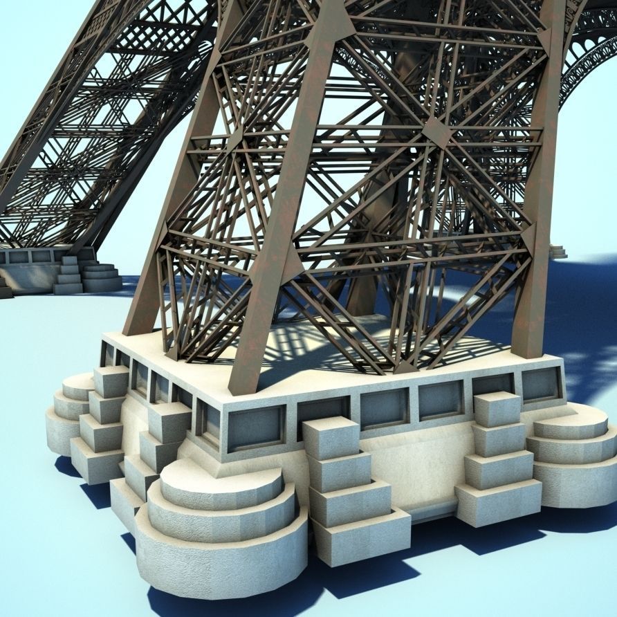 Eiffel Tower High Detailed 3D model_8